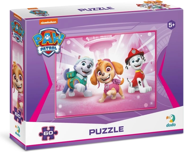 Puzzle Labková Patrola: Everest, Sky a Marshall 60 dielikov
