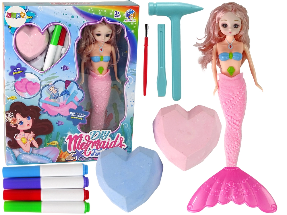 E-shop Lean Toys DIY súprava s morskou pannou ružová