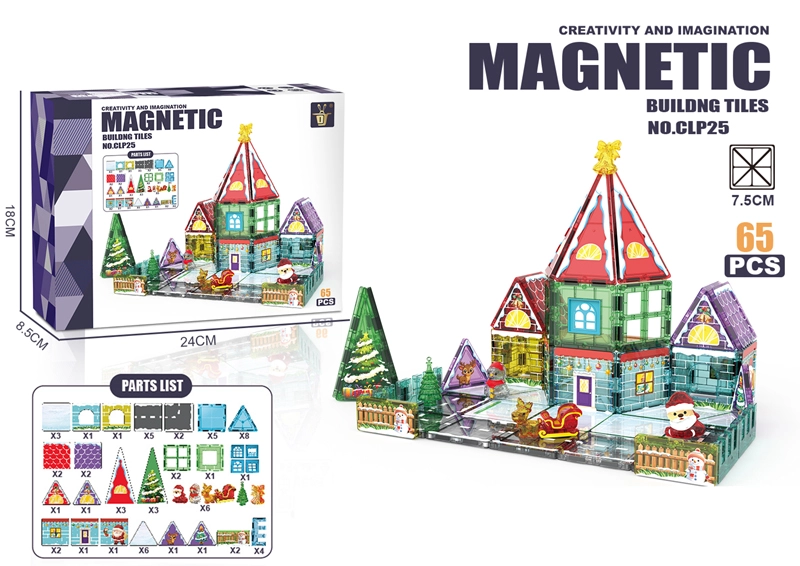 E-shop Magnetická stavebnica domček Mikuláša – 65 dielov