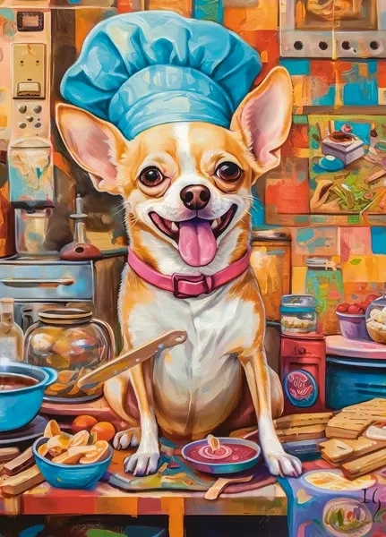 E-shop CASTORLAND Puzzle Psí šéfkuchár 120 dielikov