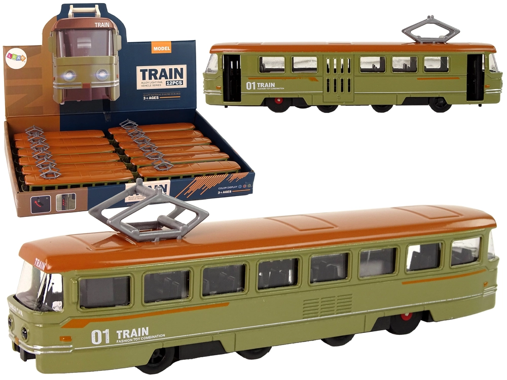 Lean Toys Vláčik s trecím pohonom zelený