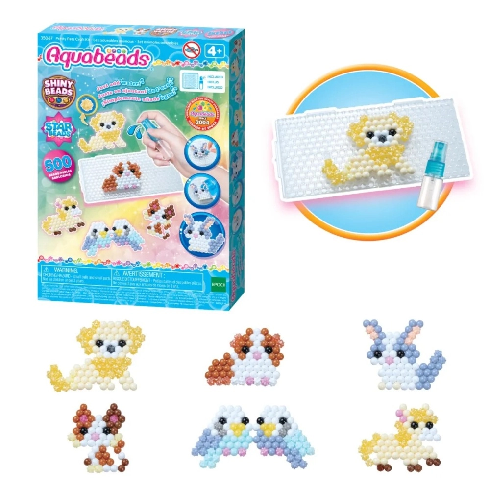 E-shop Aquabeads roztomilé zvieratká – kreatívna sada korálikov s vodou