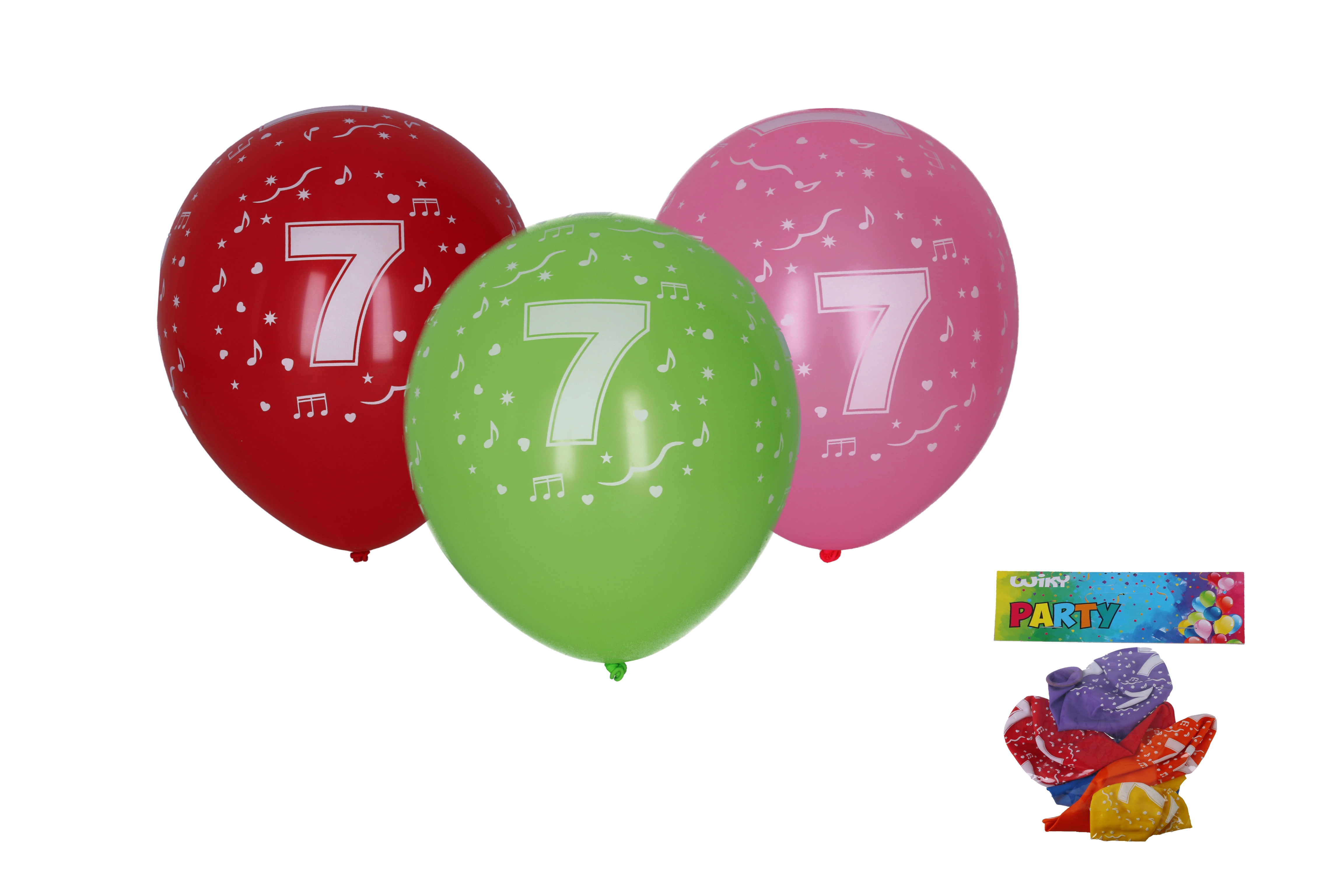 E-shop Wiky Balónik nafukovací 30cm sada s číslom 7 WKW009919
