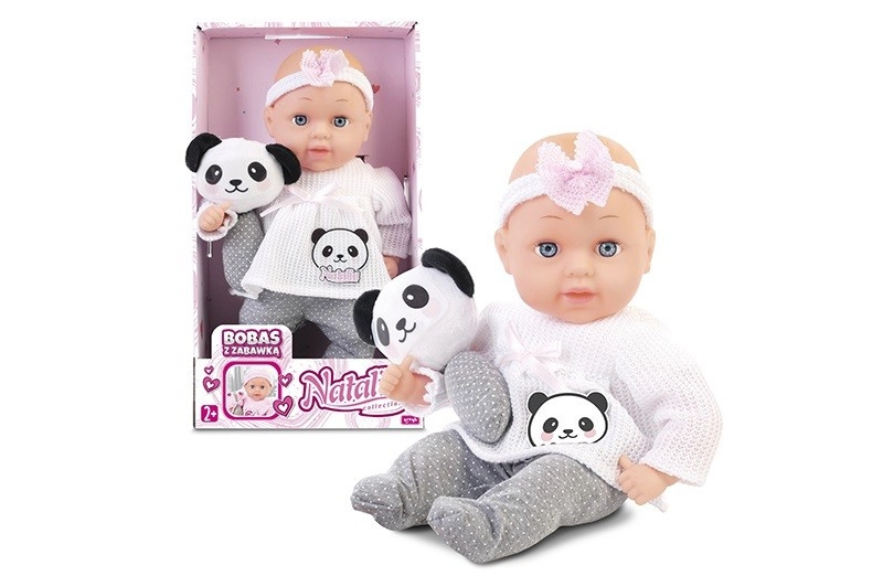 Bábika NATALIA bábätko 33 cm s hračkou