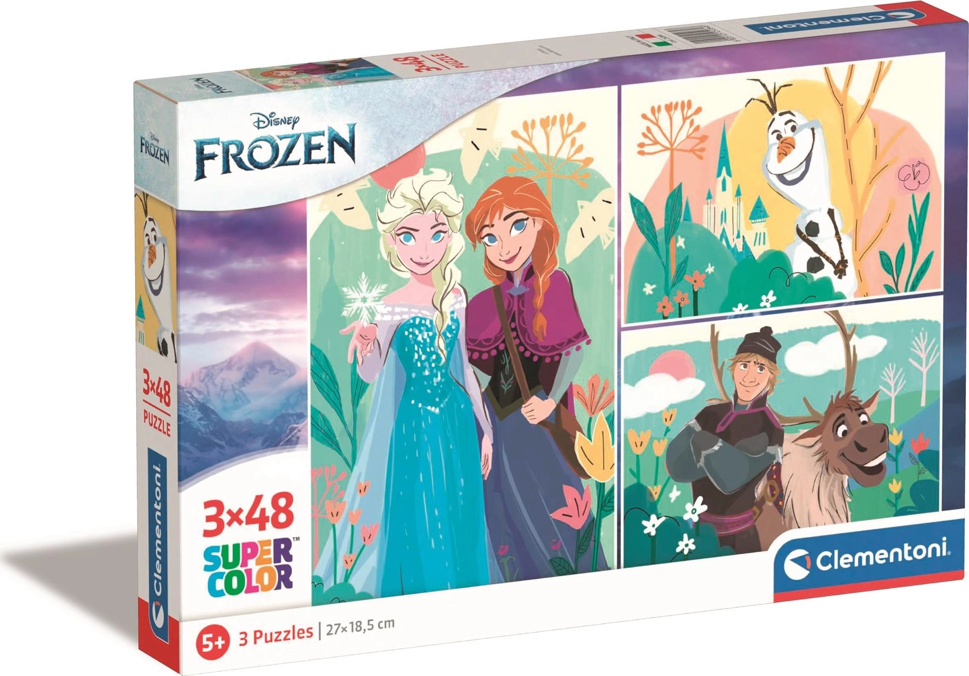 E-shop Puzzle Ľadové kráľovstvo 3×48 dielikov CLEMENTONI