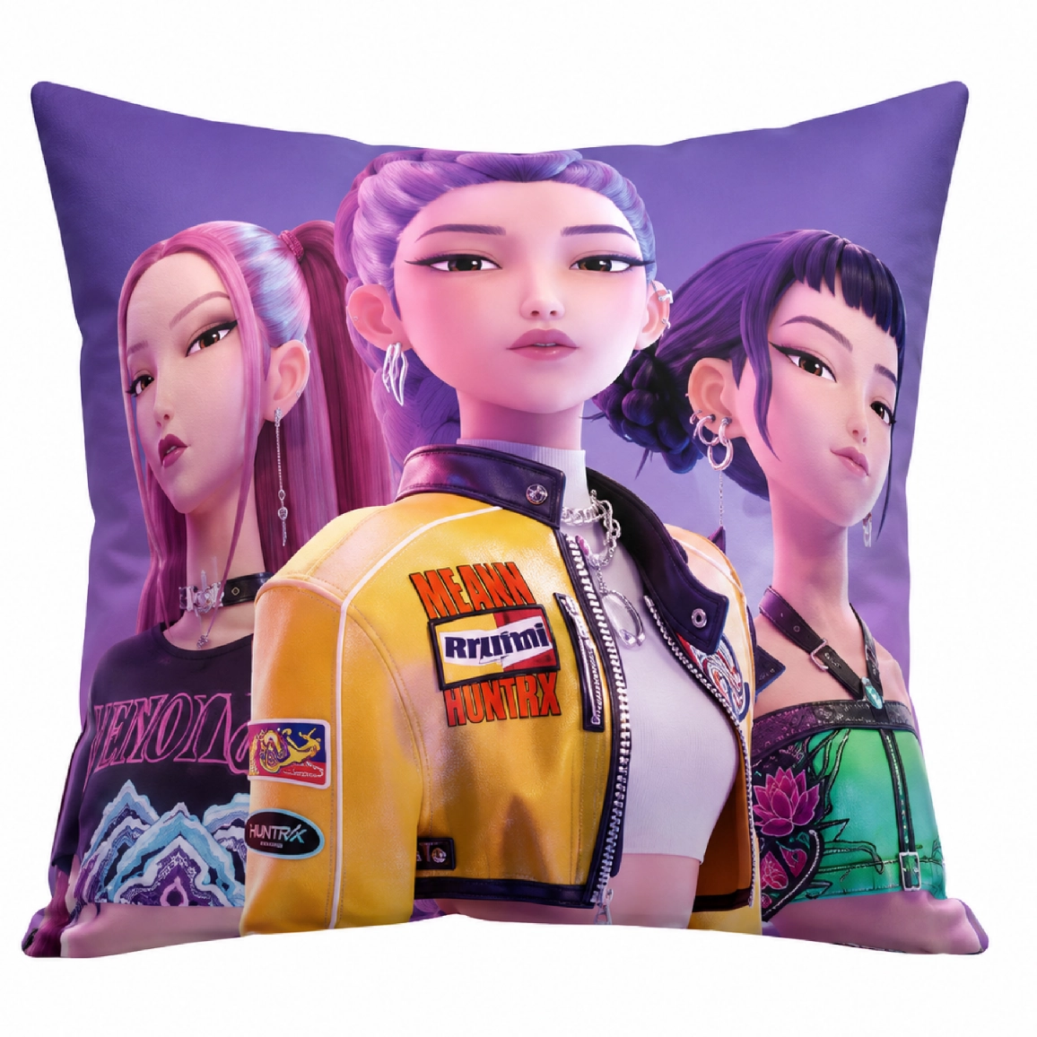 Dekoratívny vankúš K-Pop Demon Hunters Huntrix 40 × 40 cm