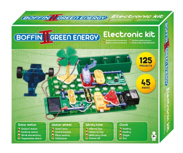 E-shop Boffin II zelená energia – elektronická stavebnica 125 projektov