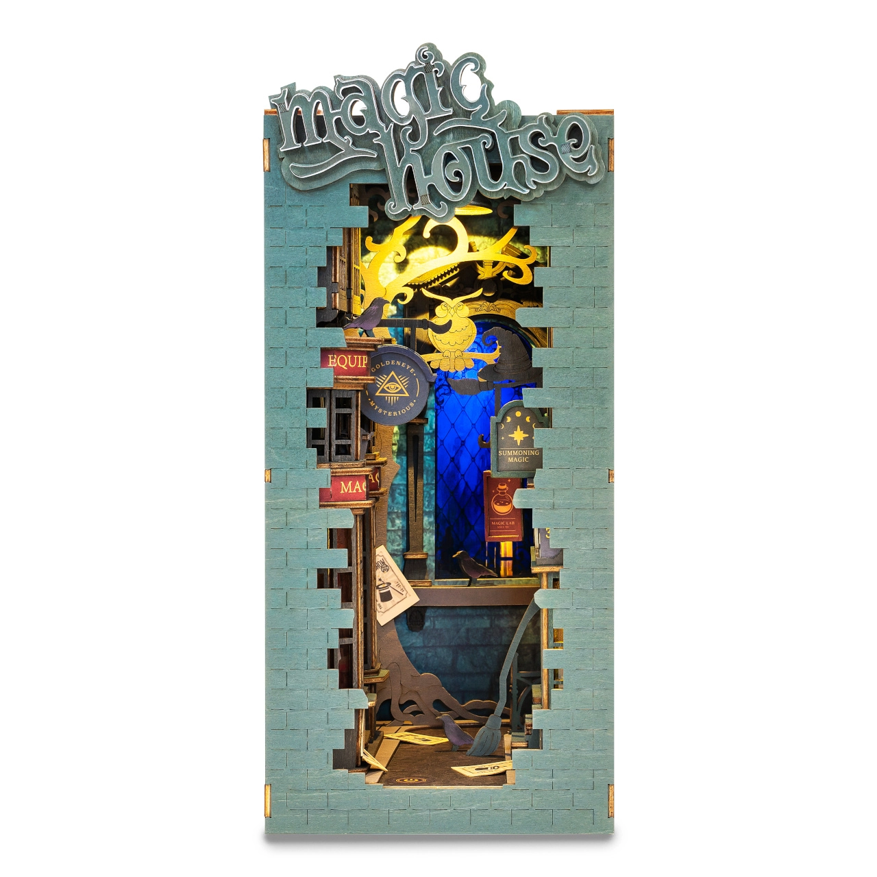 E-shop Robotime Zarážka na knihy miniatúra domečka Kúzelnícká ulička TGB03