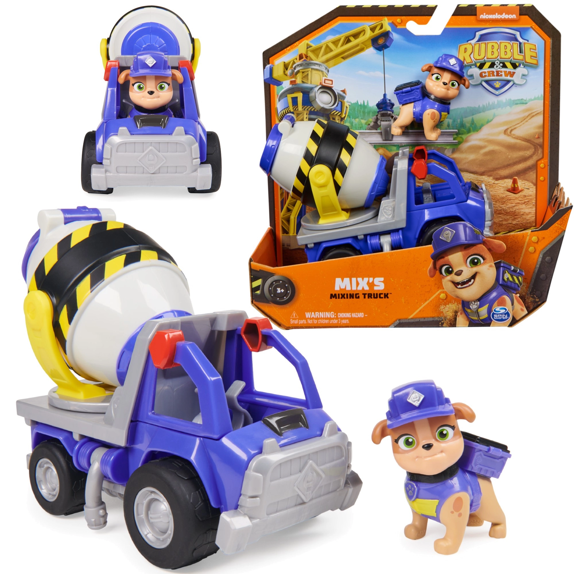 Paw Patrol Rubble & Crew Mix – miešačka s figúrkou