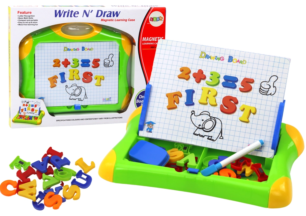 E-shop Lean Toys Vzdelávacia magnetická tabuľa zelená