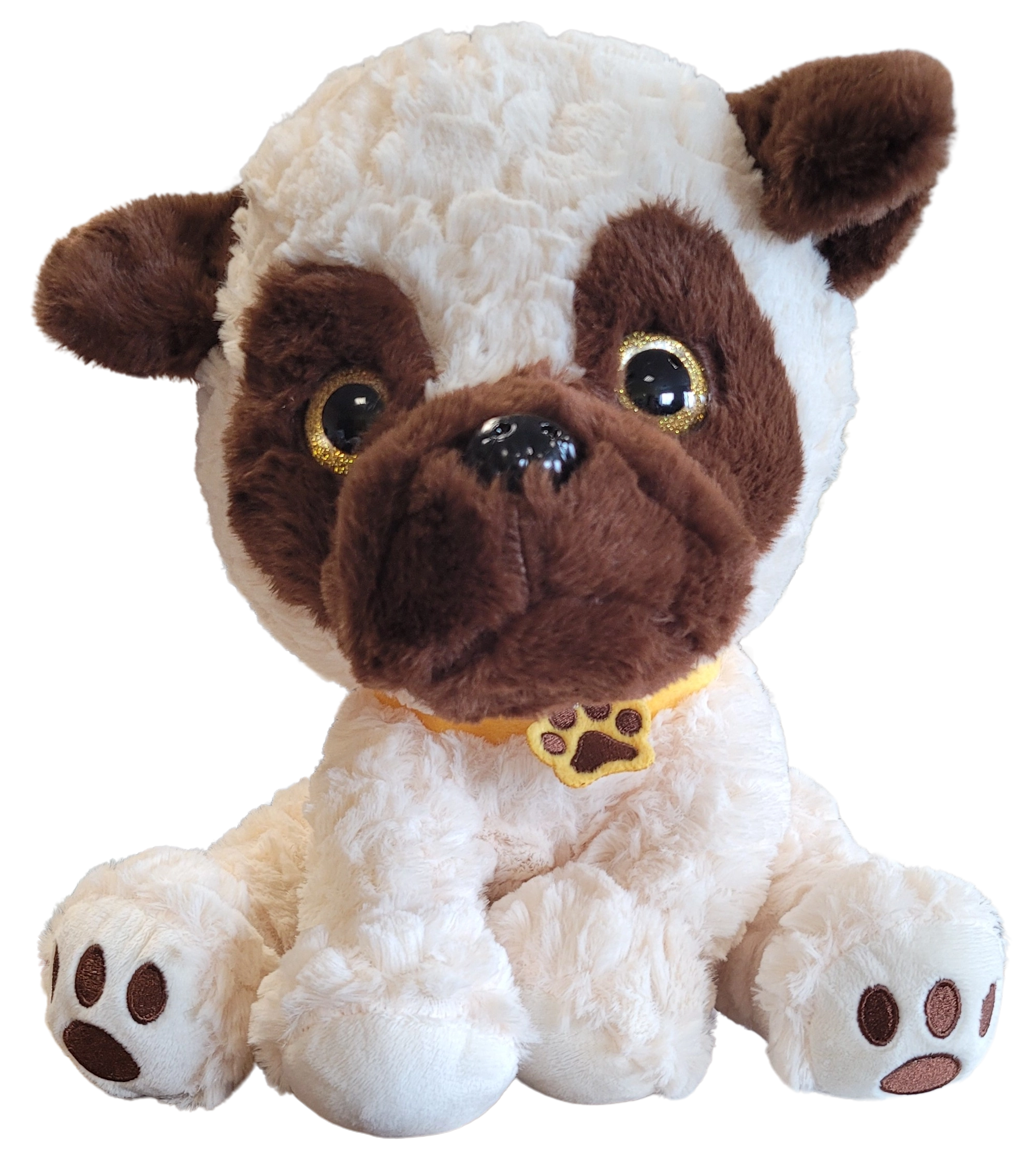 Plyšový sediaci psík s obojkom 30 cm