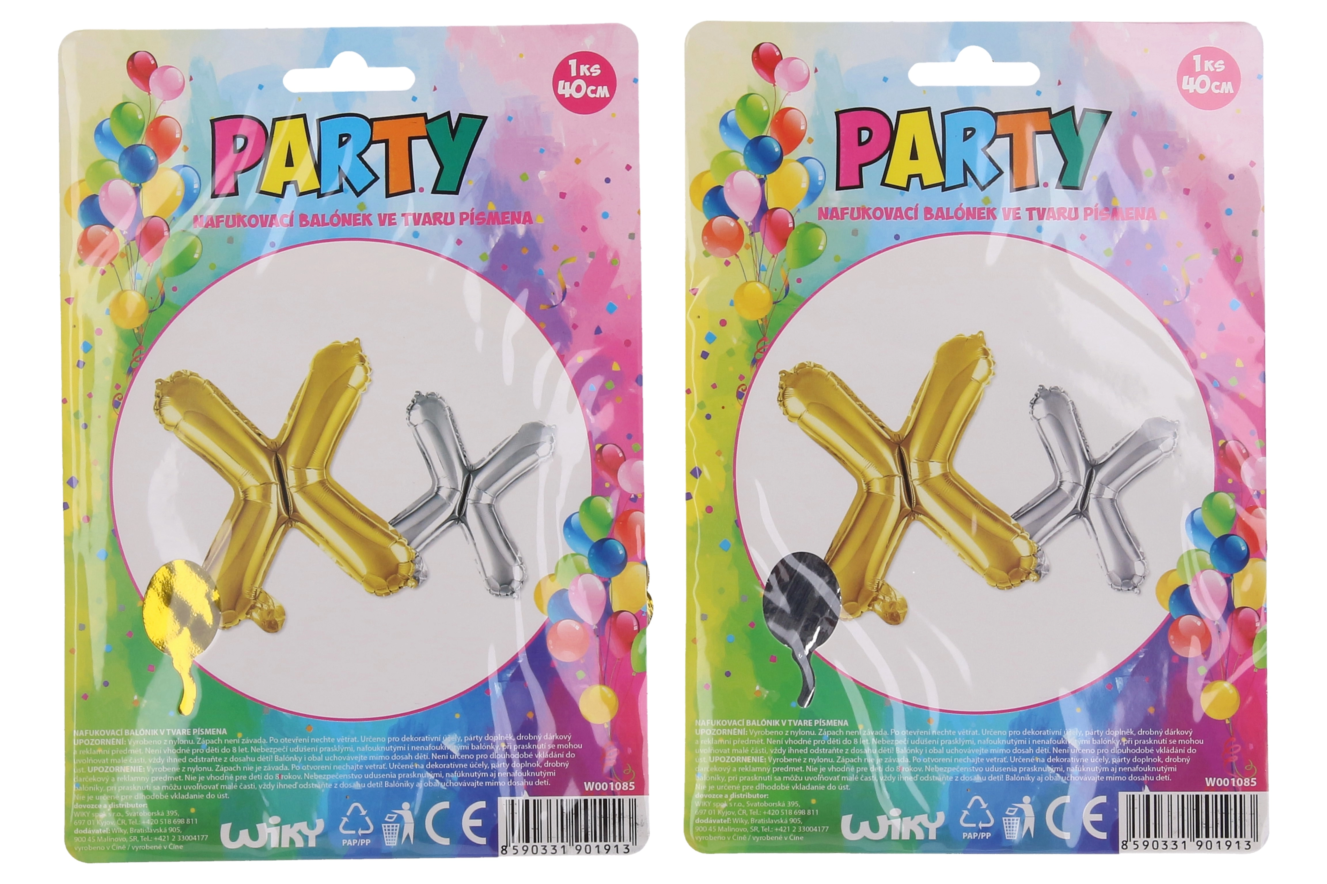 Nafukovací balónik písmeno X