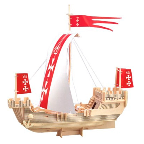E-shop Woodcraft drevené 3D puzzle loď Koga