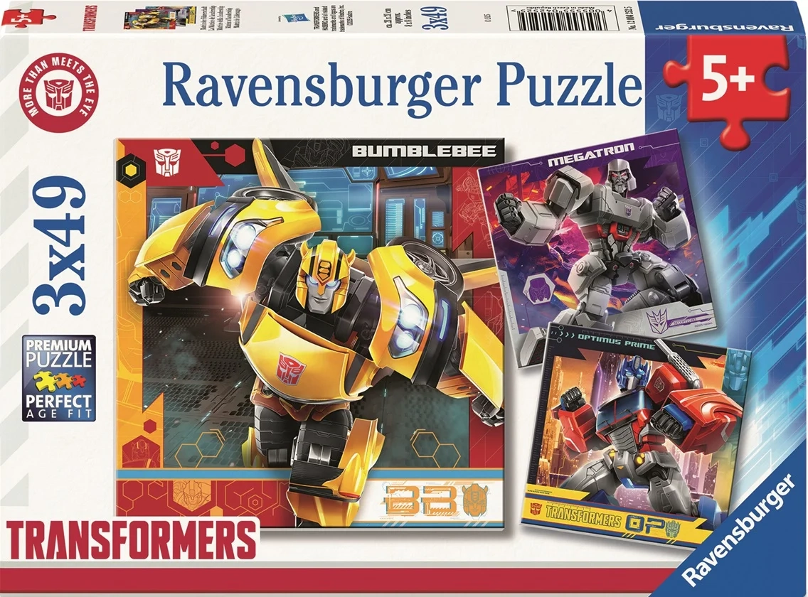 Ravensburger puzzle Transformers 3×49 dielikov