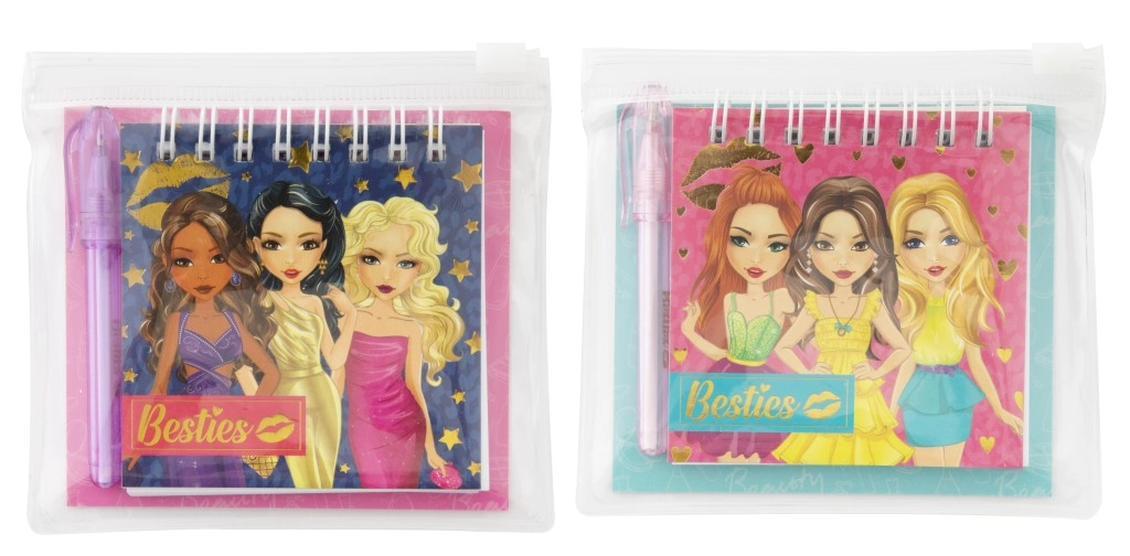 E-shop Mini krúžkový blok s ceruzkou Besties