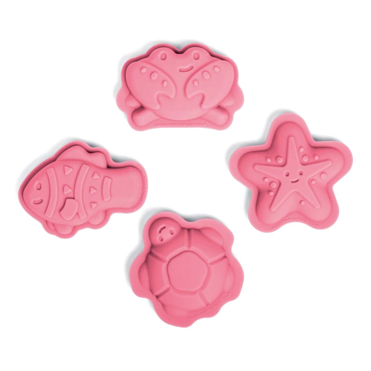 E-shop Bigjigs Toys Silikonové formičky růžové Coral
