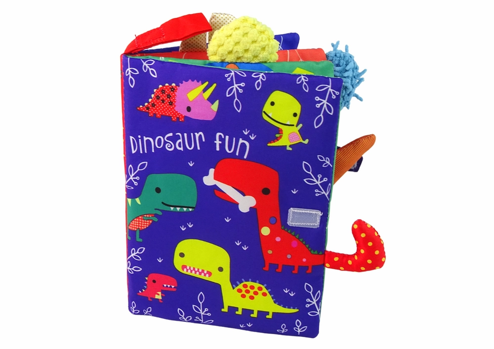 Mäkká knižka dinosaury – farebná látková knižka pre bábätká