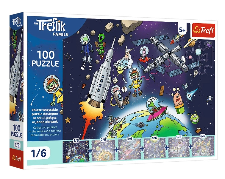 Trefl Puzzle 100 dielikov Treflinka vo vesmíre