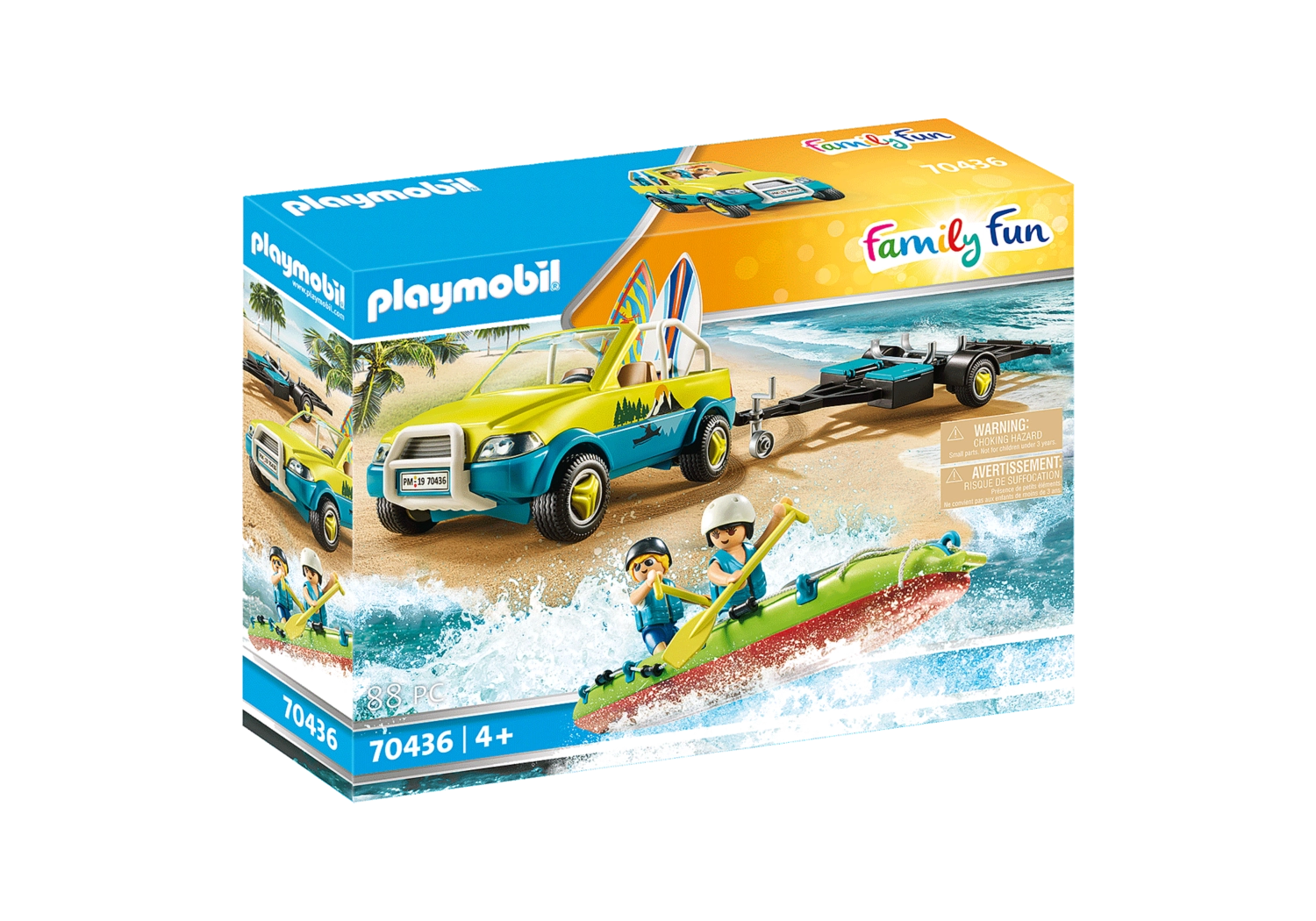 E-shop Playmobil 70436 Plážové auto s přívěsem pro kánoi