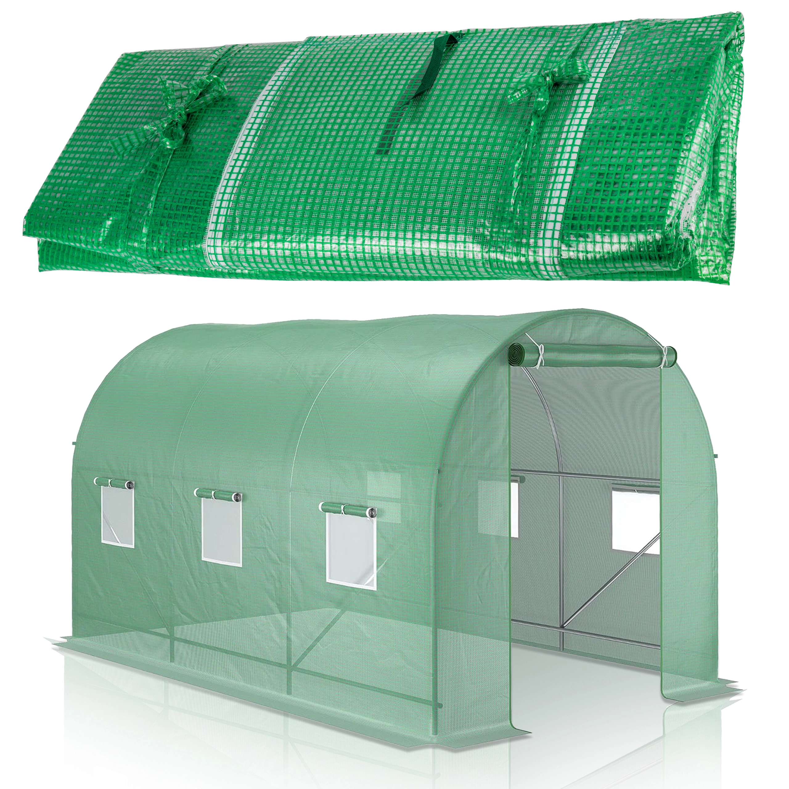 Záhradný fóliovník 2,5 × 3 × 2 m so zelenou PE sieťou