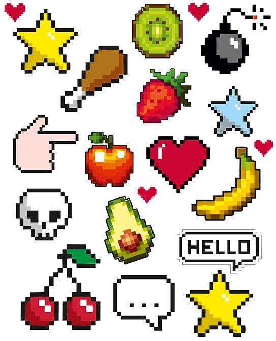 Nálepky Pixels veľký arch