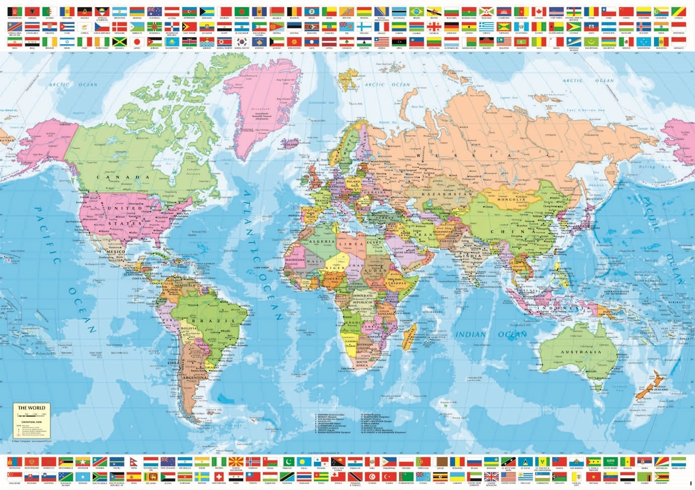 E-shop Educa puzzle – politická mapa sveta, 1500 dielikov