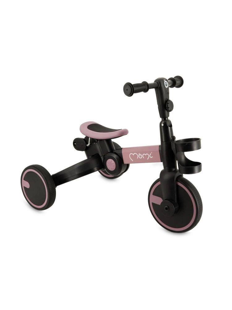 MoMi FILO 3v1 odrážadlo, trojkolka a balančné koleso – ružové