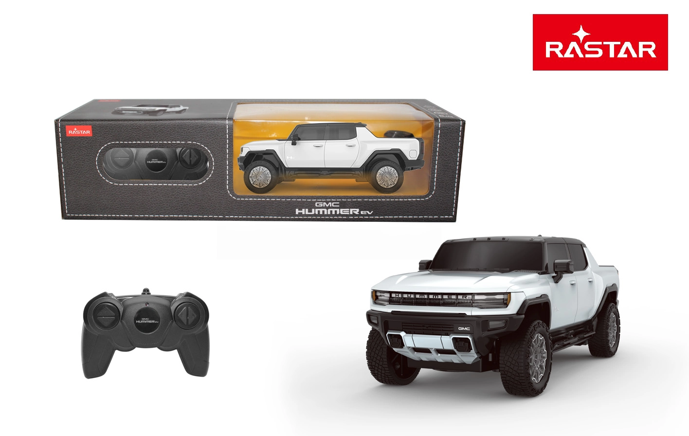 E-shop RC auto GMC Hummer EV 1:26 biela – Rastar 2,4 GHz