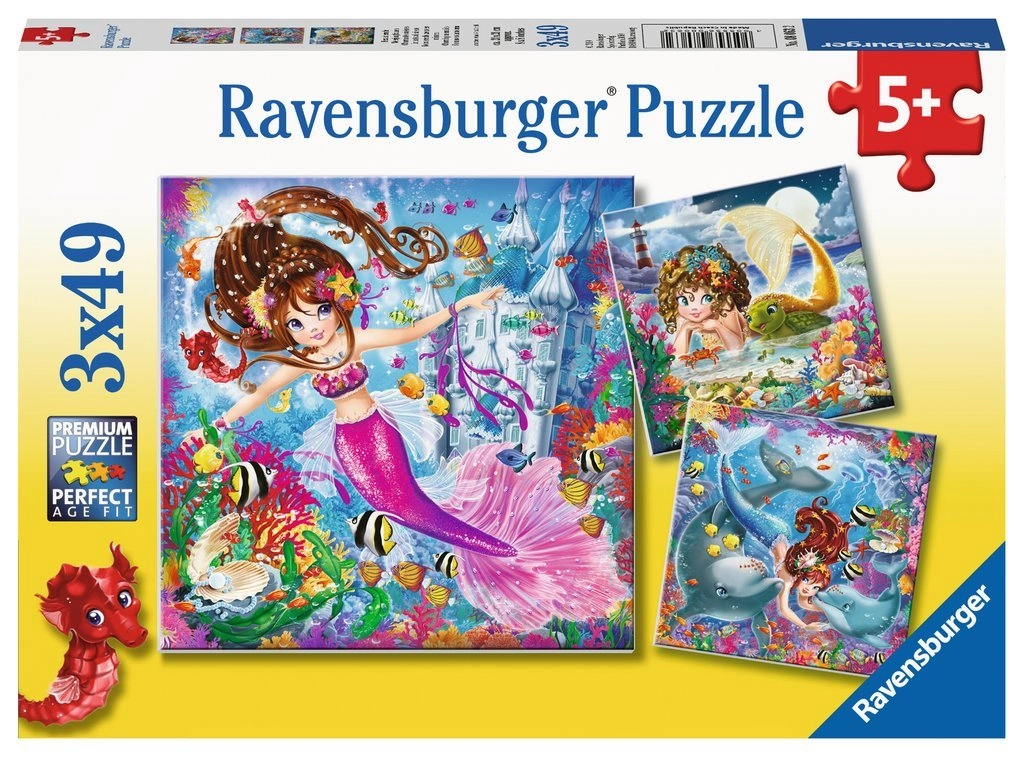 E-shop Ravensburger Kouzelné mořské panny 3 x 49 dielov