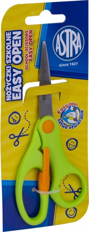 E-shop Astra ergonomické nožnice s pružinou, zaoblený hrot (mix farieb)