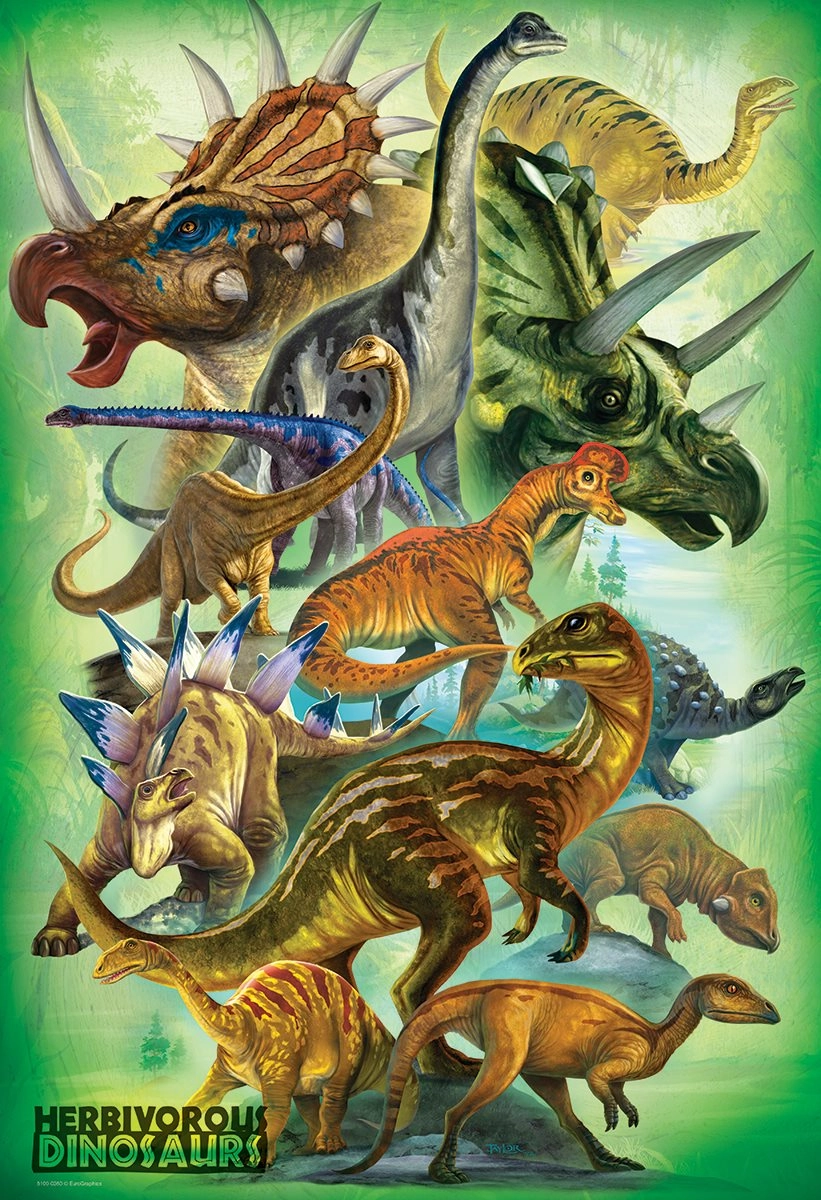 E-shop EUROGRAPHICS Býložraví dinosauři 100 dielov