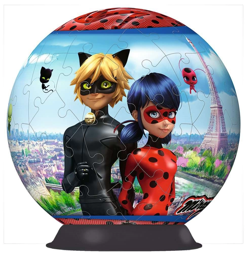 E-shop Ravensburger 3D Puzzleball Kouzelná Beruška a Černý kocour 72 ks
