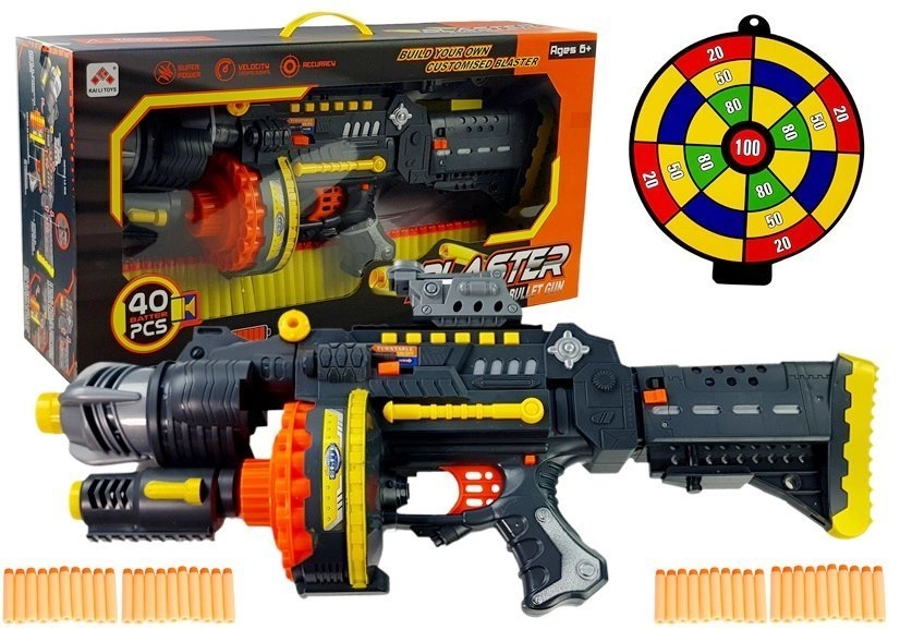 LEANToys Puškys terčom a penovými nábojmi 5087