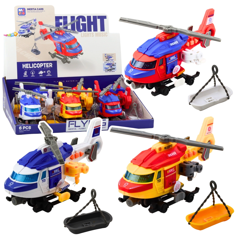 Záchranárska helikoptéra s nosidlami a navijakom