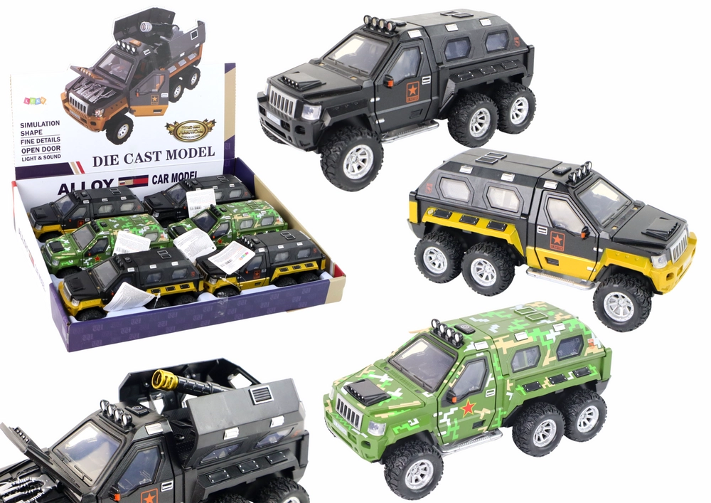 LeanToys Automobil s dělem uvnitř zvukového světla 3 barvy