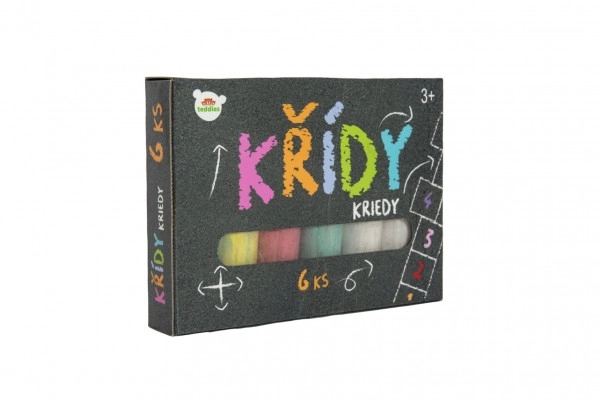 E-shop Teddies křídy barevné chodníkové 6 ks