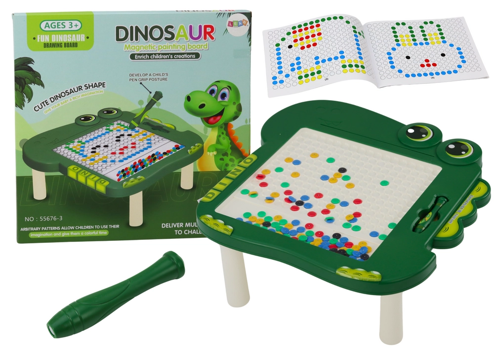 Lean Toys Magnetická tabuľa/stôl Dinosaurus