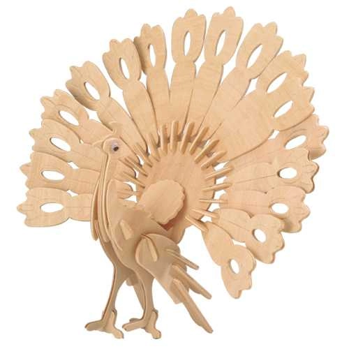 E-shop Drevené 3D puzzle – páv