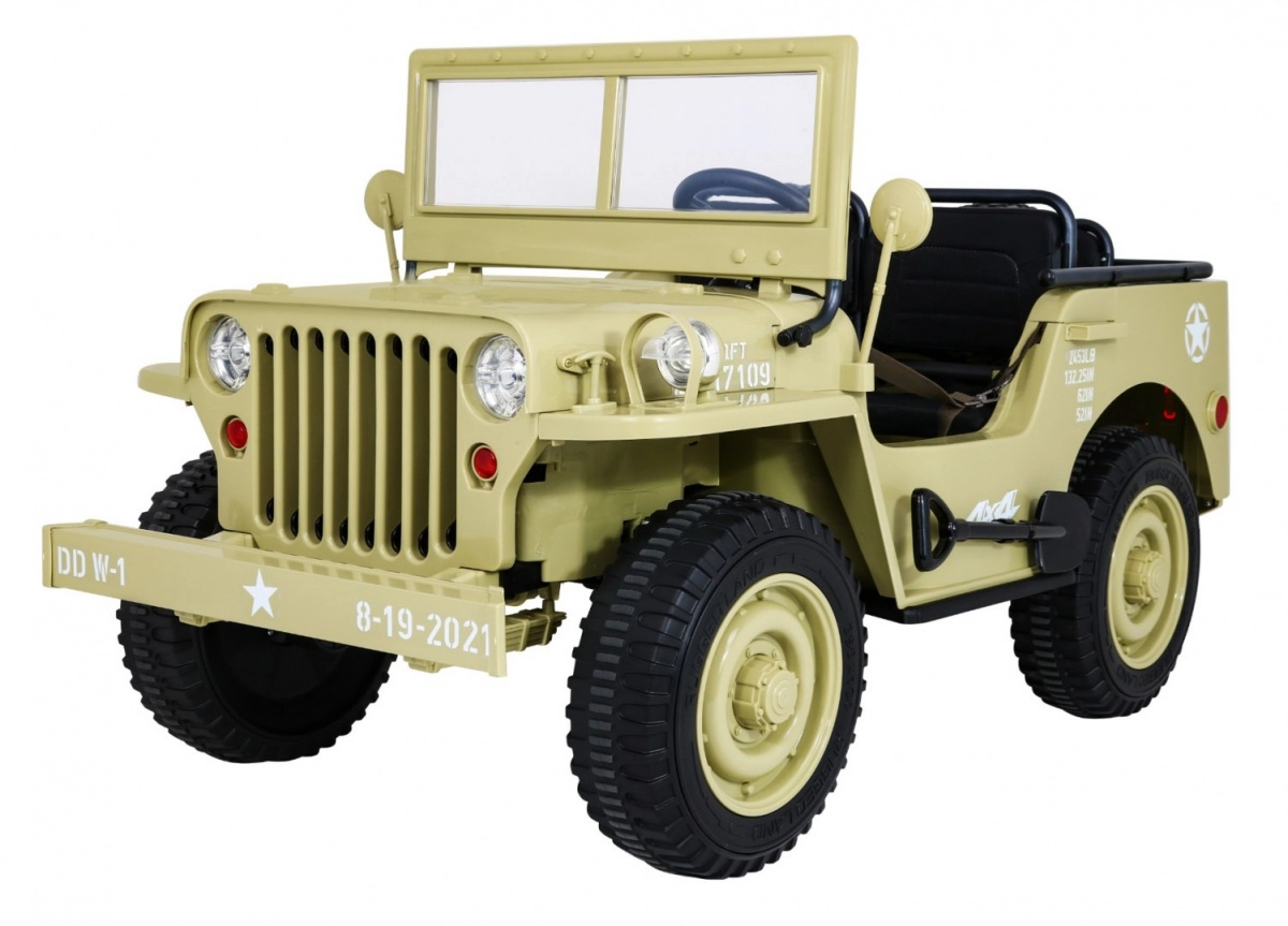 E-shop Detské vojenské retro terénne vozidlo 4x4 – Pieskové