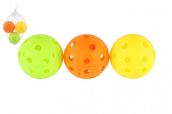 E-shop Florbalové loptičky 3 ks plast 7 cm v sieťke