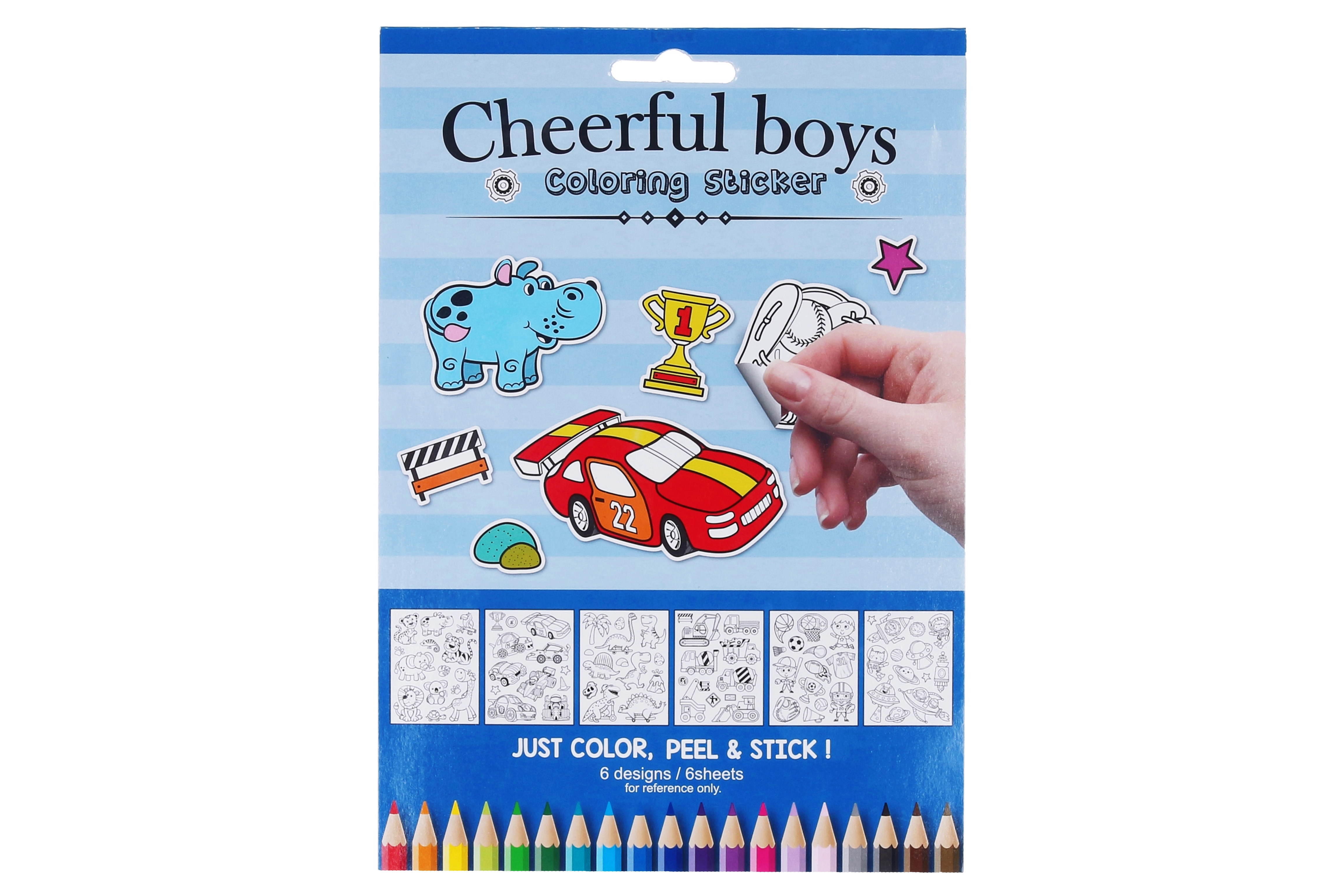 E-shop Vyfarbovacie nálepky Cheerful Boys 6 strán