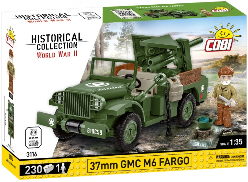 E-shop COBI 3116 World War II Americké terénne vozidlo 37mm GMC M6 Fargo 1:35