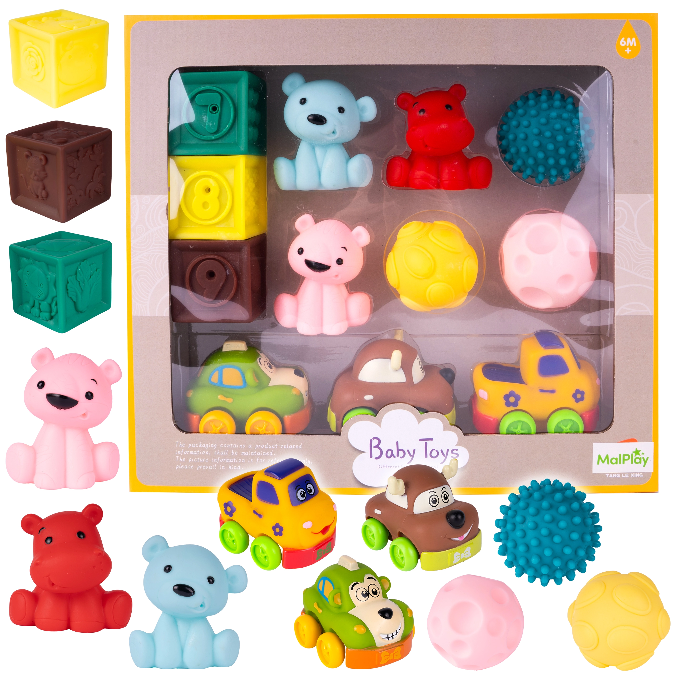 Senzorická sada hračiek pre bábätká Autá