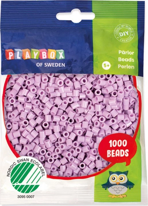 E-shop Playbox Zažehľovacie pastelové korálky, 1000ks - fialové