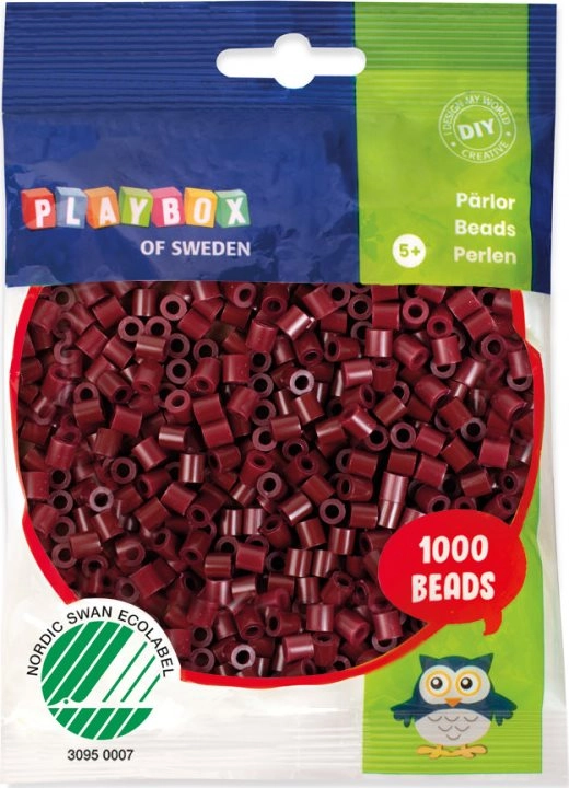 E-shop Playbox zažehlovacie korálky tmavo červené 1000 ks