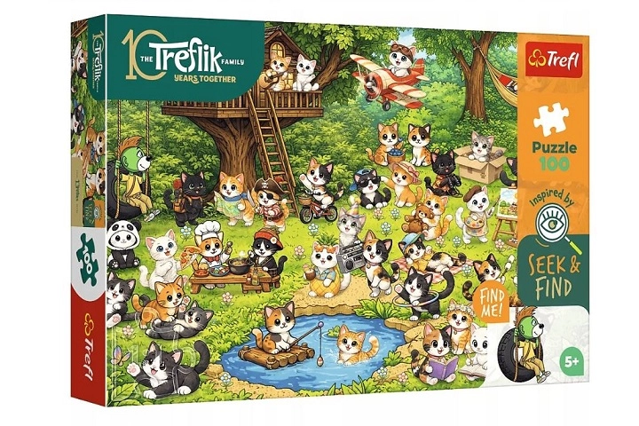 Trefl Seek and Find puzzle Mačací svet 100 dielikov
