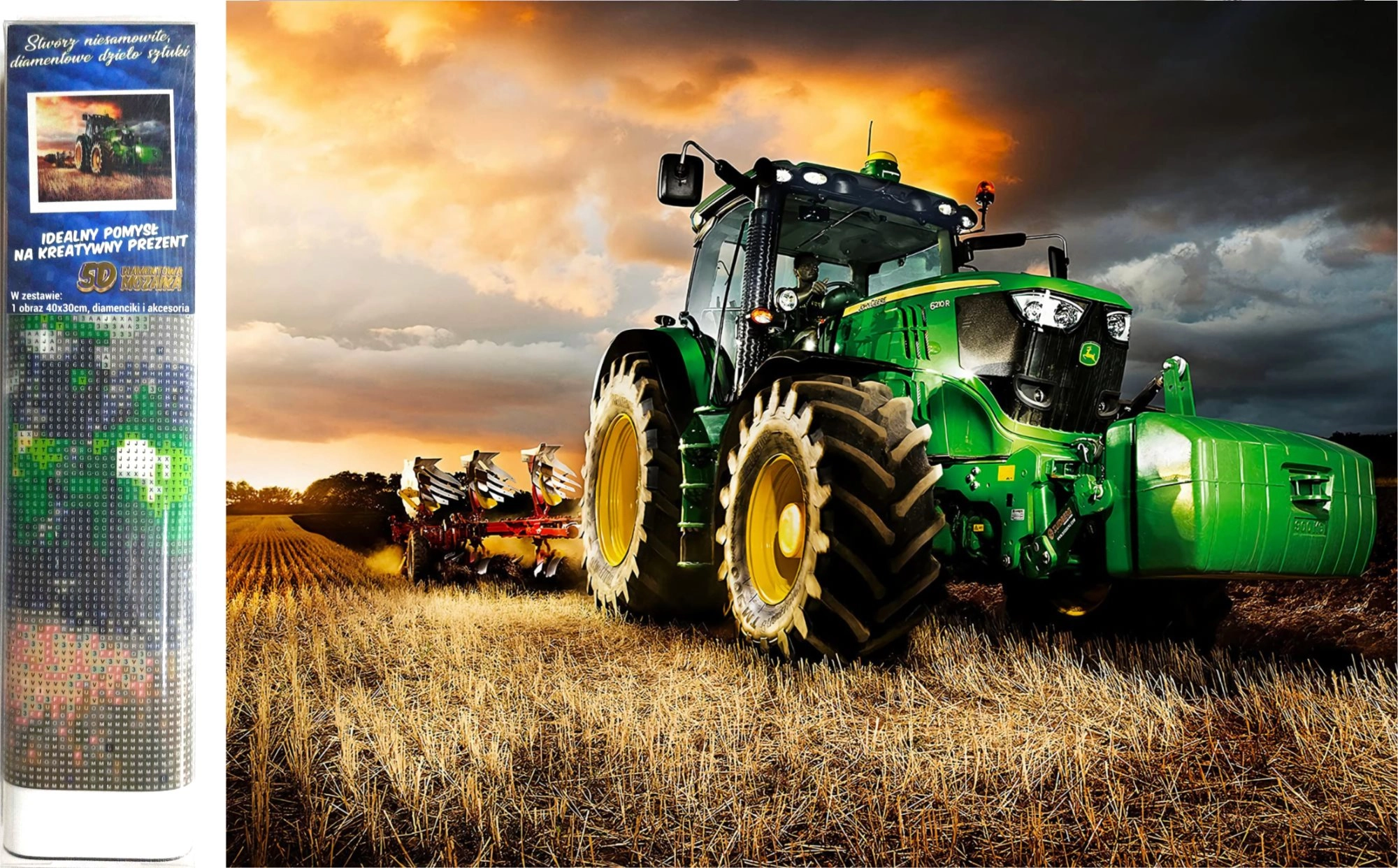 Norimpex diamantové malování Traktor na poli 30 x 40 cm