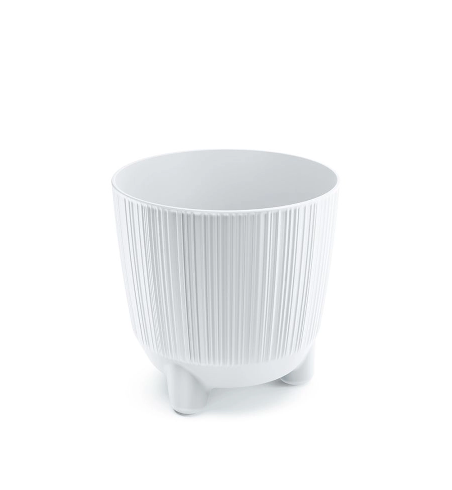 E-shop PROSPERPLAST Kvetináč RYFO N s nožičkami biely 14,5cm