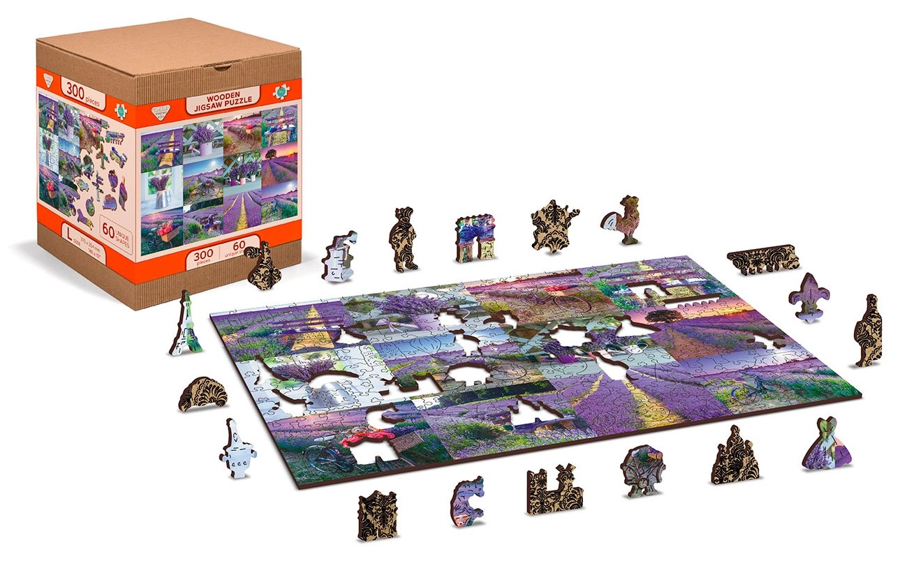 E-shop WOODEN CITY Dřevěné Levandulová Francie 2v1 EKO 150 dílků
