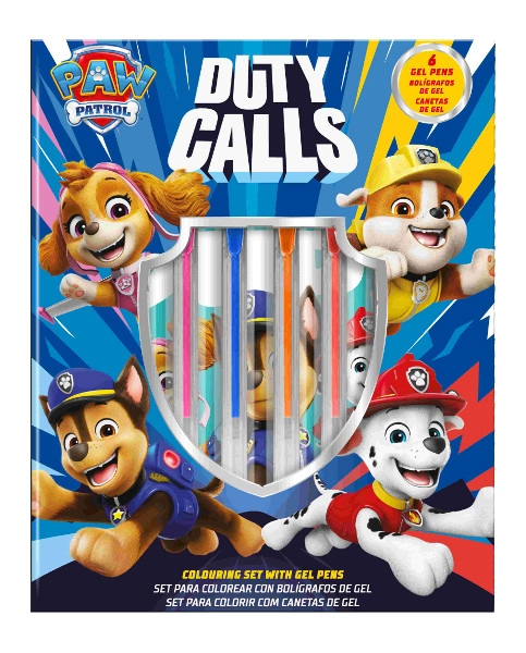E-shop Písacia sada PAW PATROL – gélové perá a linajkovaný zápisník